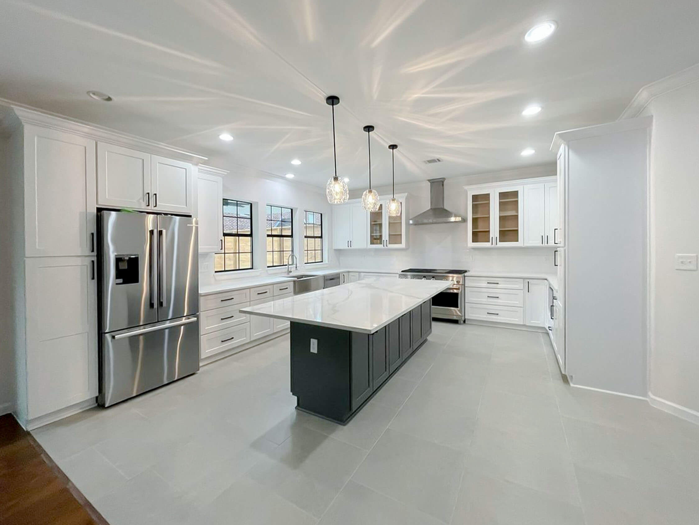 Trendy TwoToned Kitchen Remodel Massachusetts