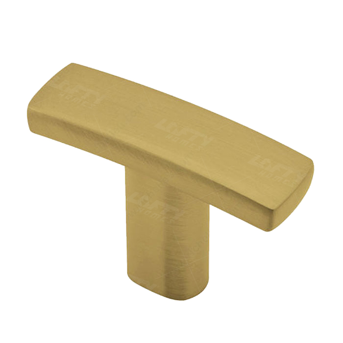 Transitional Metal Satin Brass Knob - 650