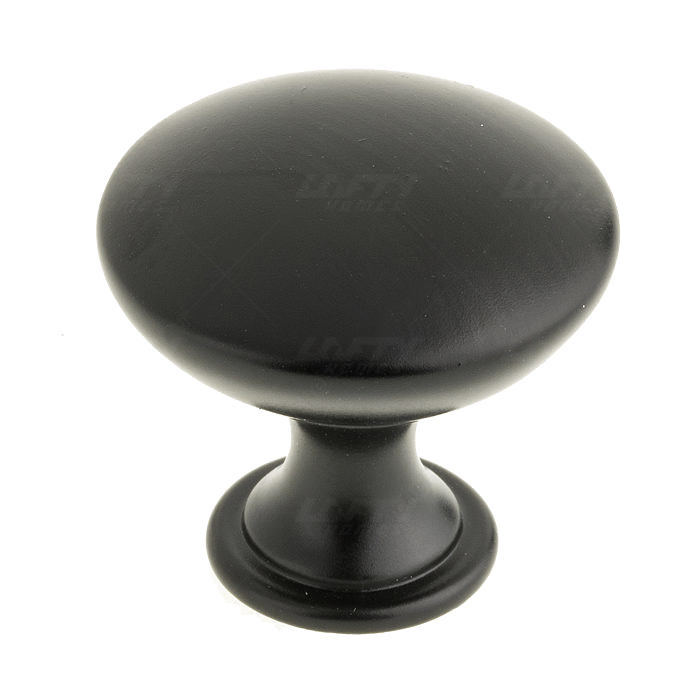 Modern Metal Matte Black Knob - 9041